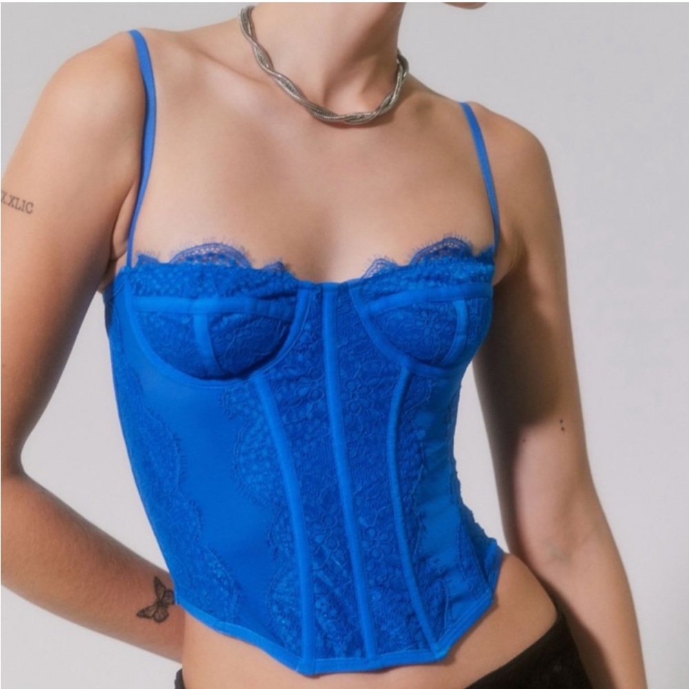 Urban Outfitters Royal Blue Modern Love Corset